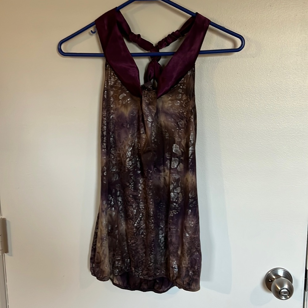 Purple shirt with cool back tie size small